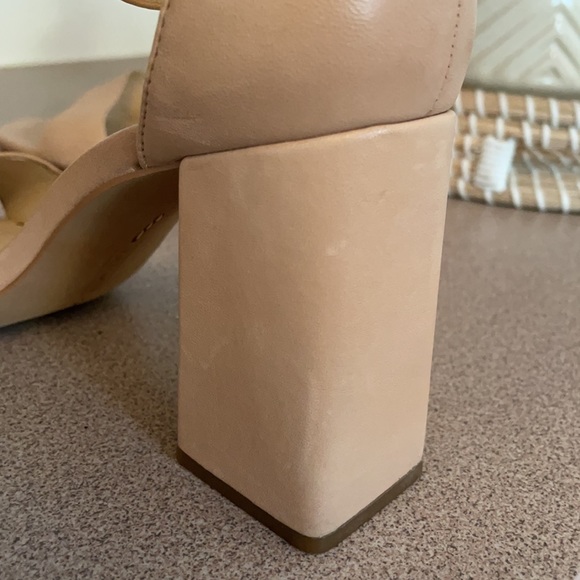 Vince Camuto Ankle Strap Block Heel Sandal, Nude, Size 9 - Picture 6 of 6